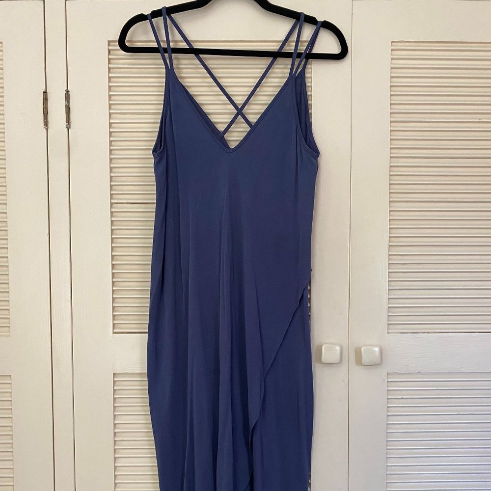 Blue Cross-back Maxi Dress from Lulu's